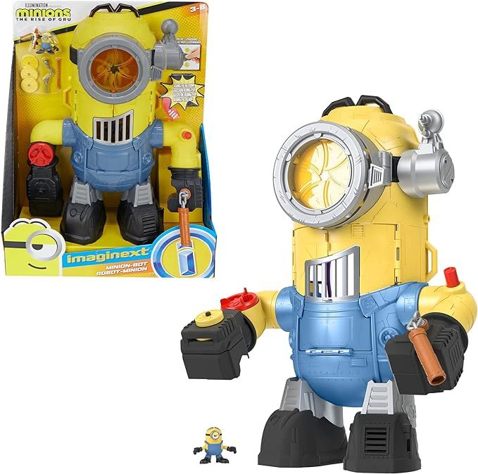 Fisher-Price Imaginext Minions MinionBot, robot and playset with punching action and Minion figur... | Amazon (US)
