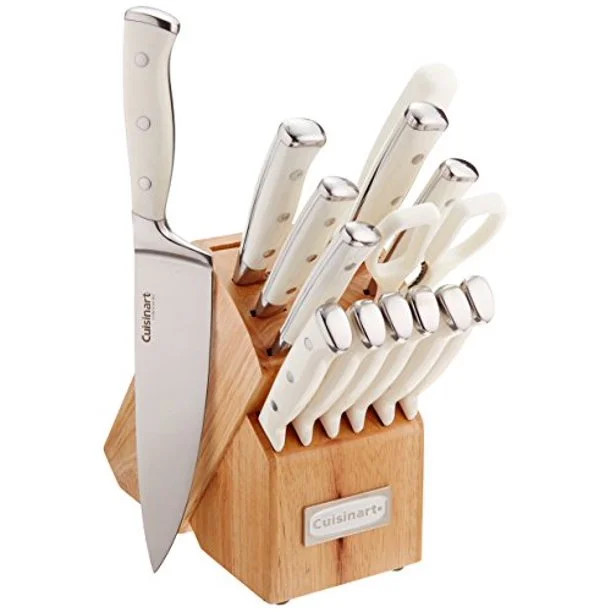 Cuisinart C77WTR-15P Classic Forged Triple Rivet, 15 Piece Set, White | Walmart (US)