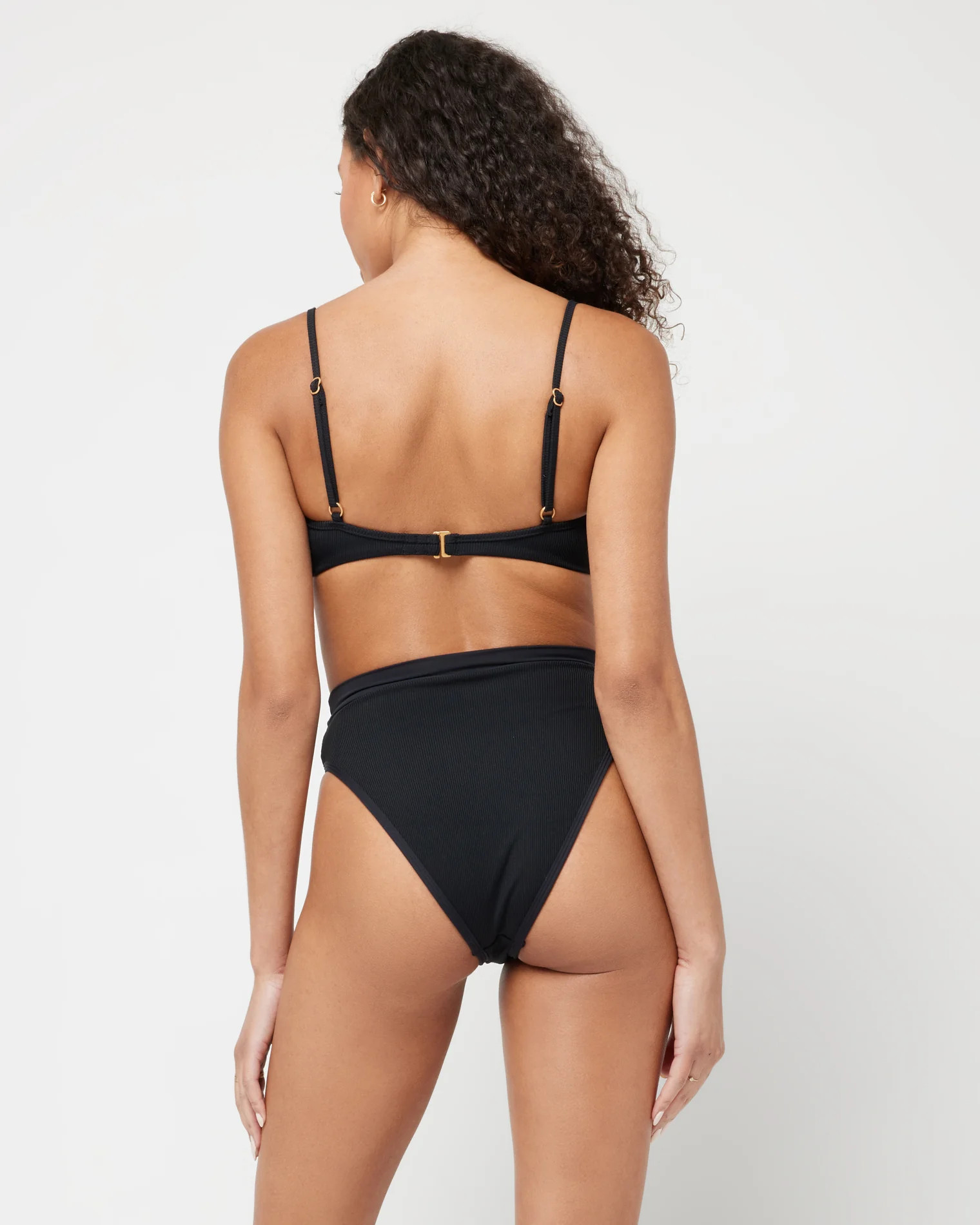 Ribbed Frenchi Bikini Bottom - Black | L*Space