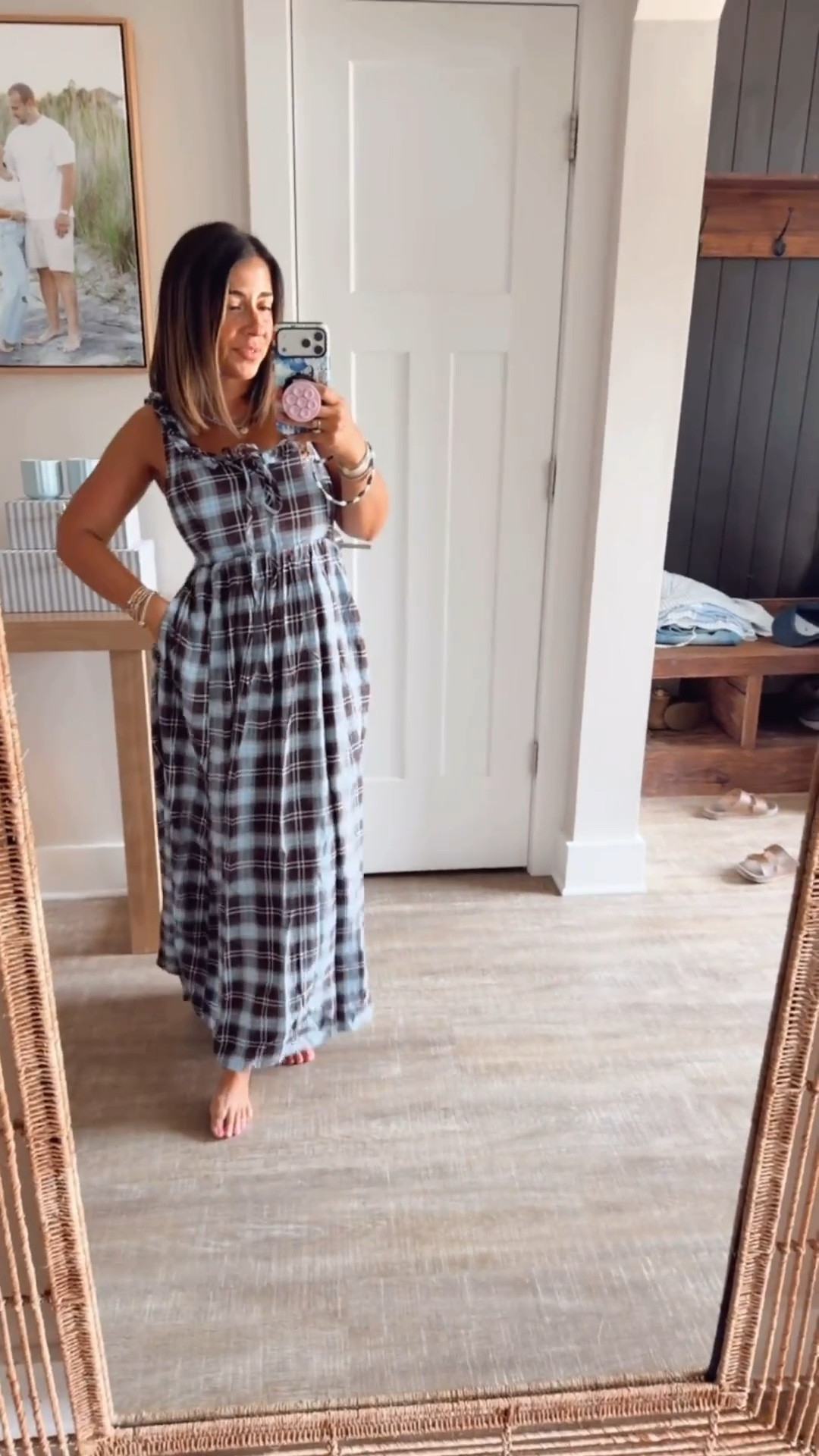 This @Aerie dress is petite perfection, and I can’t get enough of it! The length, the smocked bodice, and the fall print. I am completely loving this look and the way it fits my 5’ frame. This will work so well in the early fall and transitions into the colder months. Did I mention, it’s on sale right now?! 
Plaid maxi dress, short girl approved dresses

#LTKMidsize #LTKPetite #LTKSaleAlert