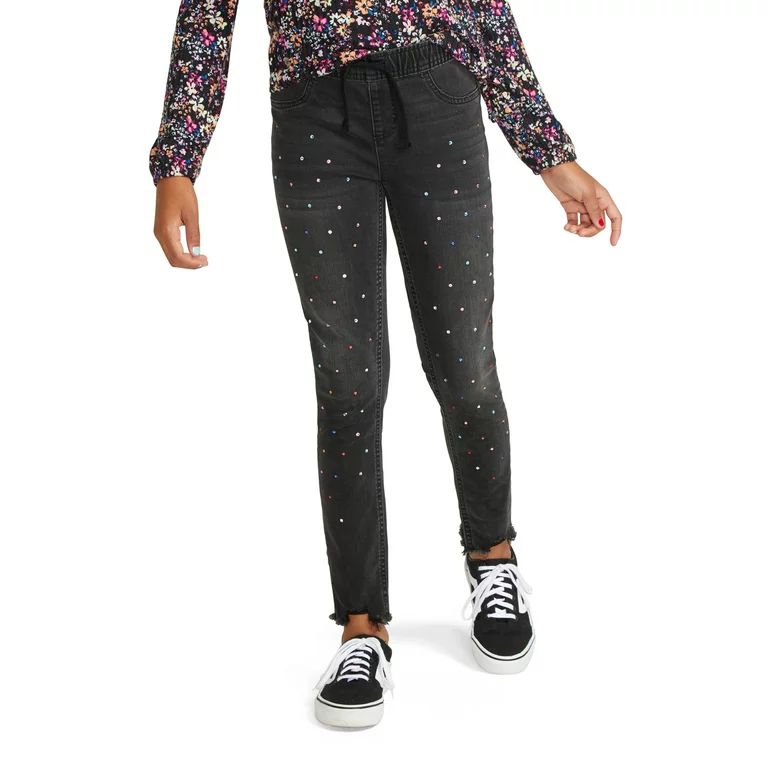 Justice Girls Pull-On Fashion Jeggings, Sizes 5-18 | Walmart (US)