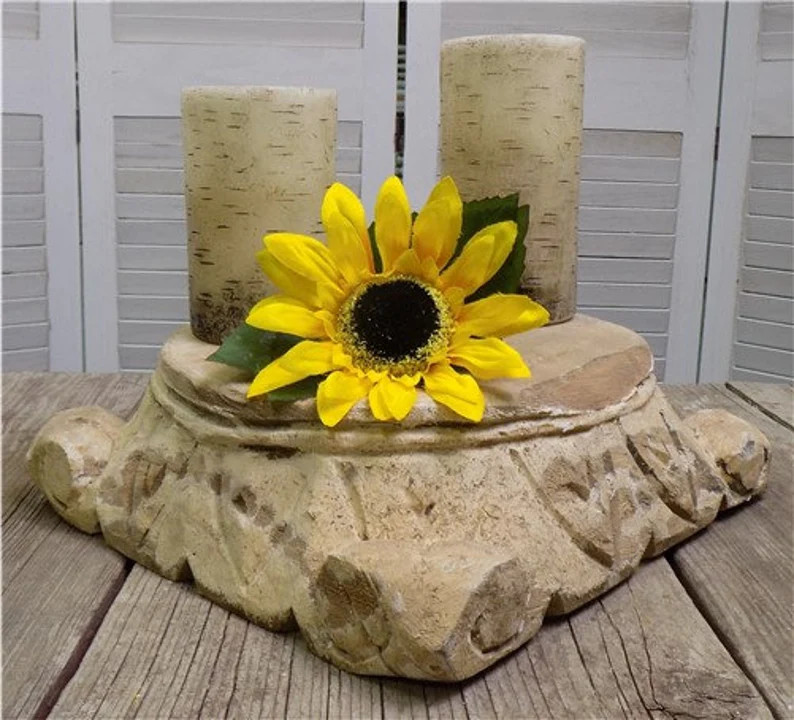 Wooden Architectural Column Base, Ionic Column Plinth, Wood Riser Base A50, Wedding Decor, Column... | Etsy (US)