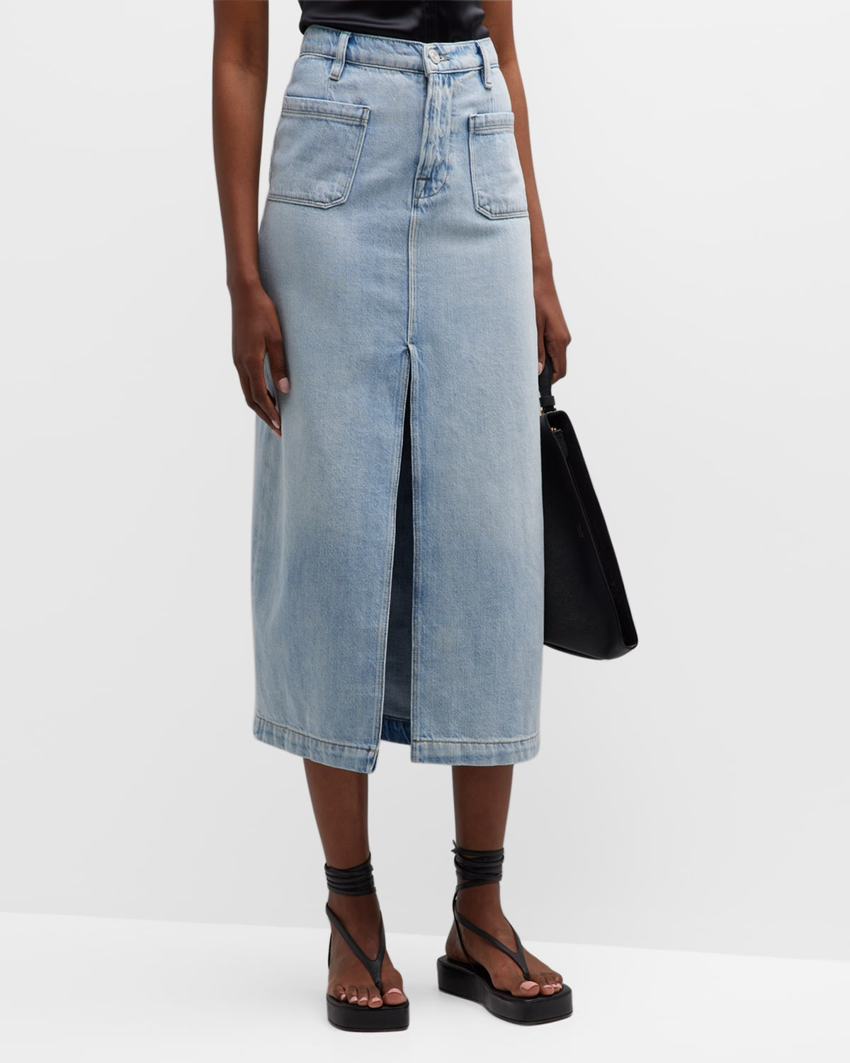 Le Bardot Denim Maxi Skirt | Neiman Marcus