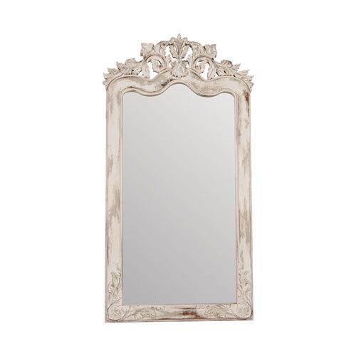 Crossroads Florentine European White Floor Mirror | Bellacor