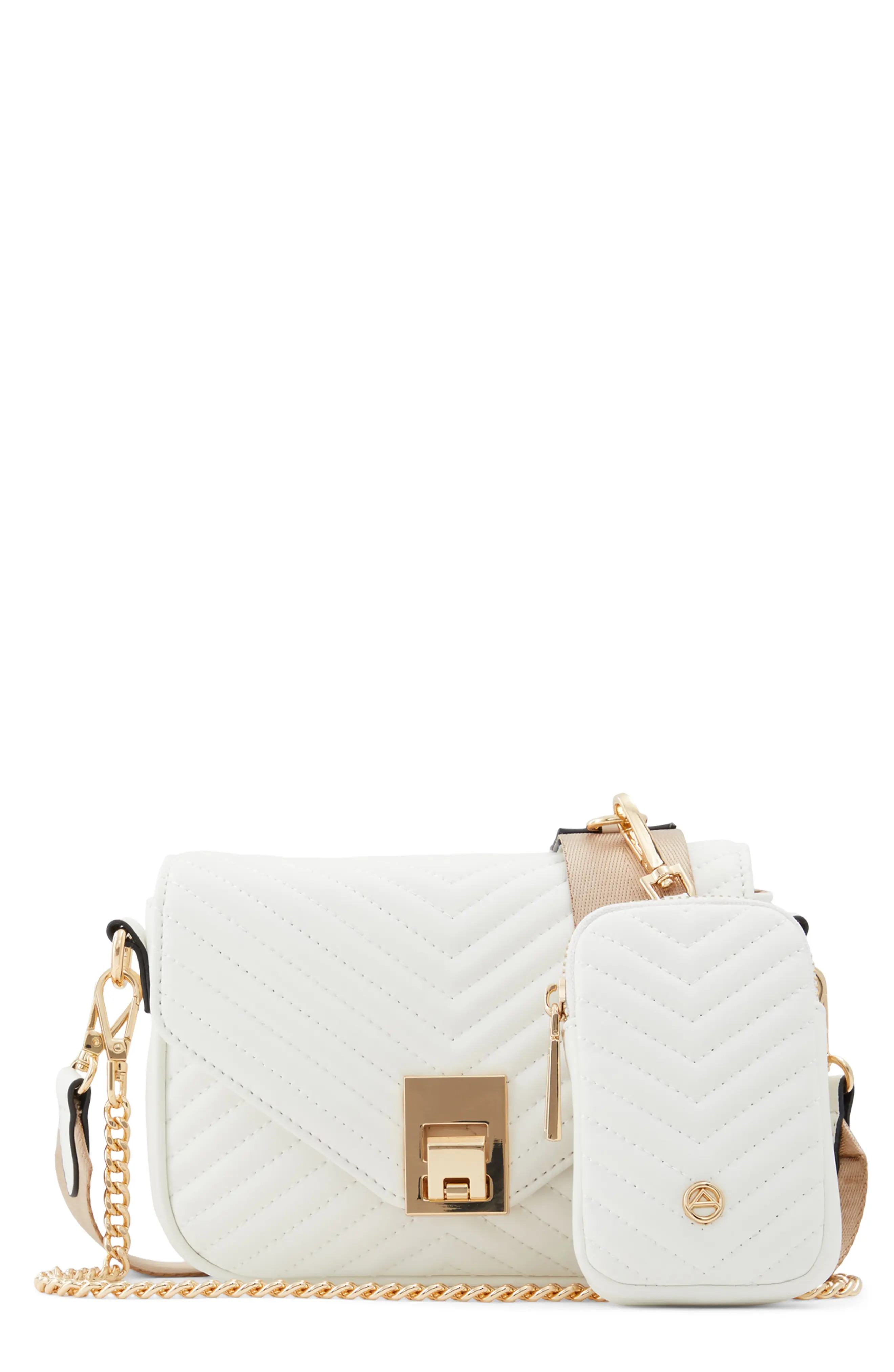 ALDO Unilax Sustainable Crossbody Bag in White at Nordstrom | Nordstrom