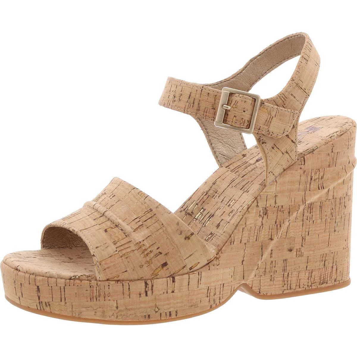 Womens Buckle Cork Wedge Heels | Shop Simon