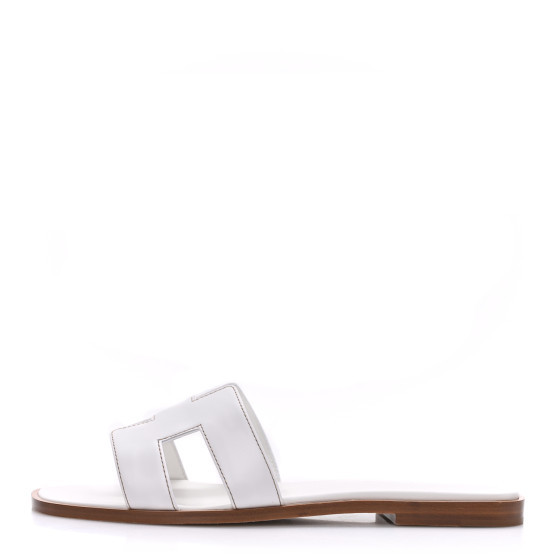 Box Calfskin Oran Sandals 37 White | FASHIONPHILE (US)