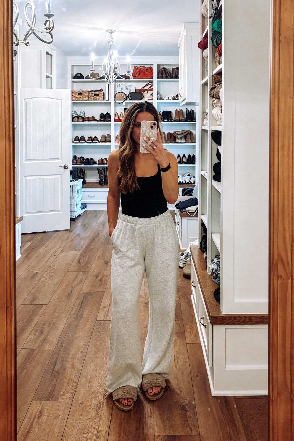 Friday night chill vibes Watson g basketball with the fam! I love this cami bc it’s shapewear, without a shelf bra, but holds you in so food you don’t need a shelf bra in it! So comfy!! 

Also, the pants are linked - the picture from the website is just wrong - this will take you to the pants! 

Wearing a small in the top and a medium in the bottoms  

#LTKStyleTip #LTKFindsUnder50 #LTKActive