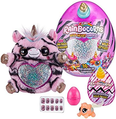 Rainbocorns Wild Heart Surprise Zebra - 11" Collectible Plush Stuffed Animal - 10 Layers of Surprise | Amazon (US)