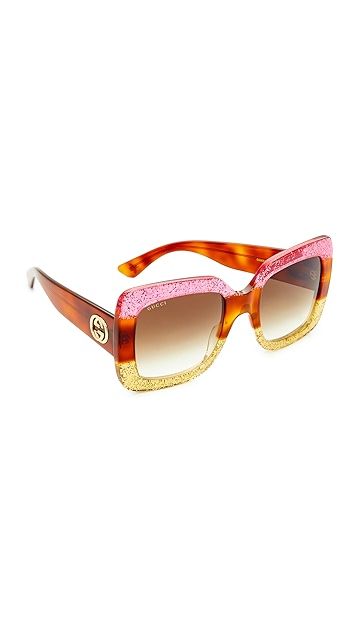 Square Urban Web Block Sunglasses | Shopbop