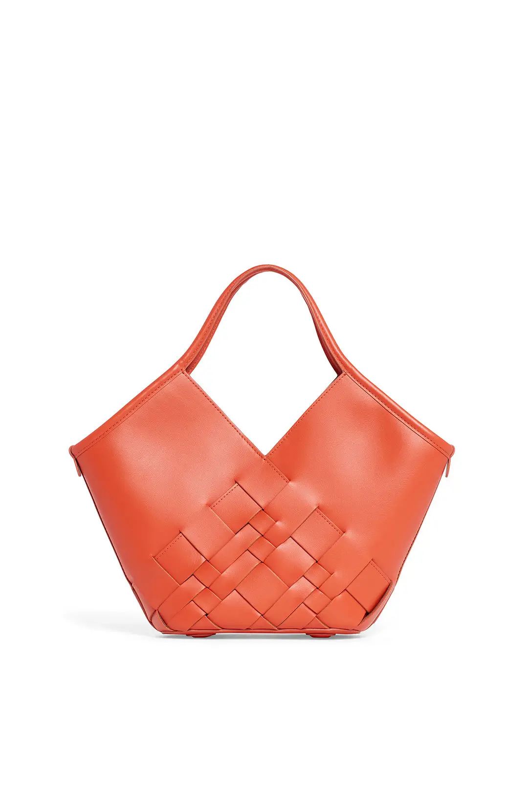 Hereu Tomato Coloma Small Interwoven Tote | Rent the Runway