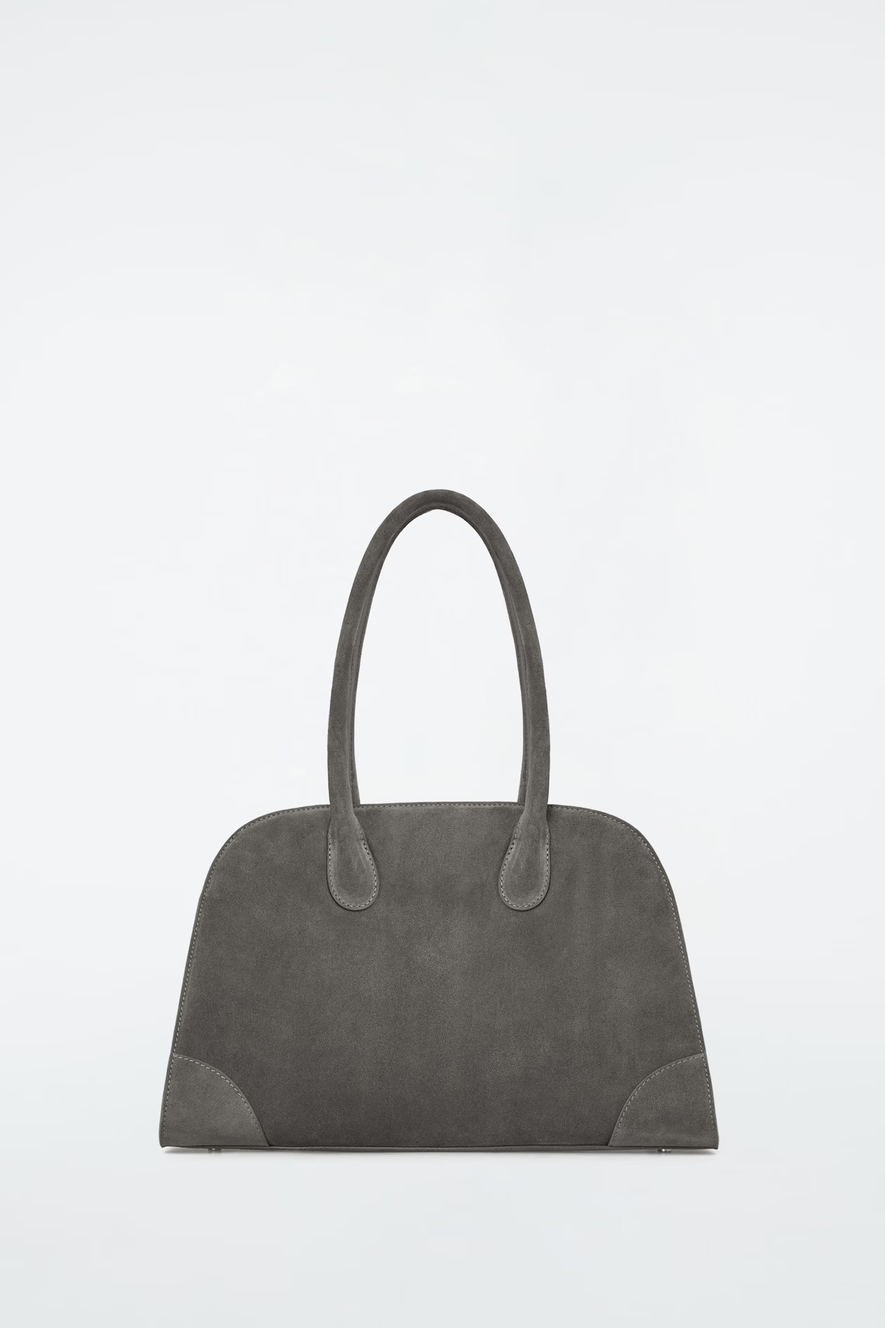 SMALL STUDIO BOWLING BAG - LEATHER - GREY | COS | COS UK