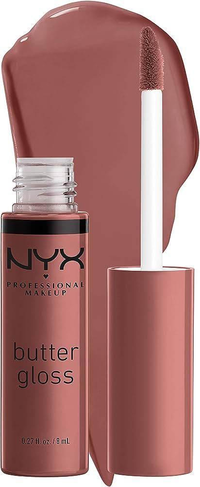 NYX PROFESSIONAL MAKEUP Butter Gloss Brown Sugar, Non-Sticky Lip Gloss - Spiked Toffee (Brown Mau... | Amazon (US)