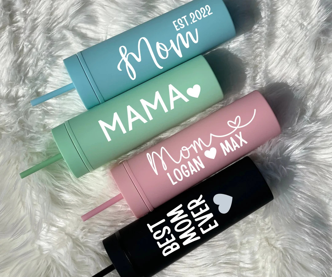 Mom Tumbler with Kid Names-Mother's Day Gift-Mama Bear-New Mom Gift-Boy Mom-Girl Mom-Mama of Dram... | Etsy (US)