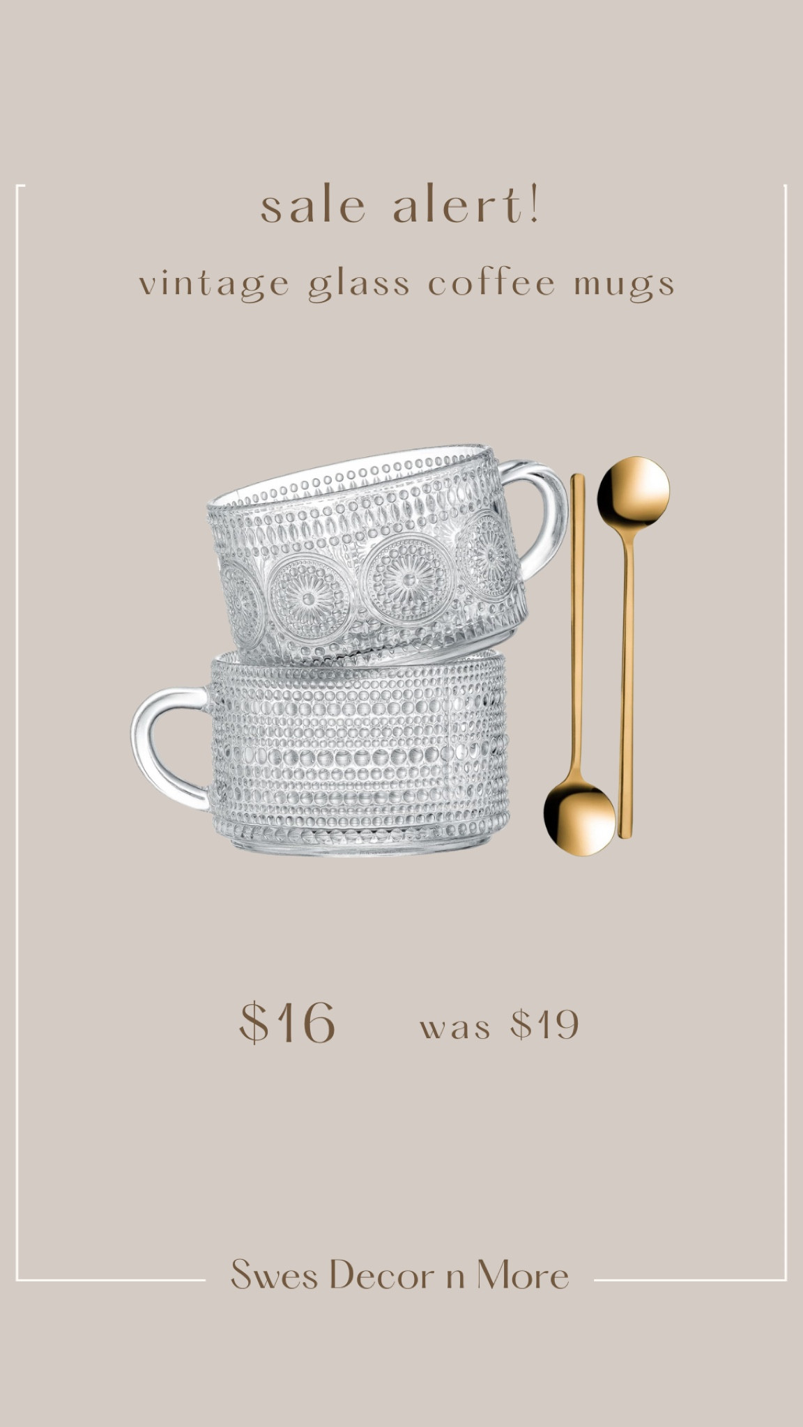 Vintage glass coffee mugs add a special touch! On sale now

#LTKhome #LTKGiftGuide #LTKsalealert