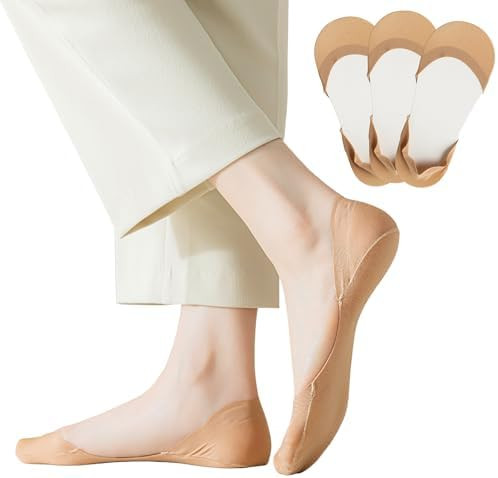 No Show Socks for Flats Heels Pumps Lofers Low Cut Non-Slip Invisible Liner Socks for Women by Fl... | Amazon (US)
