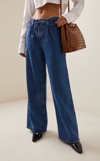 Super Drape Drawstring High-Rise Wide-Leg Jeans | Moda Operandi (Global)
