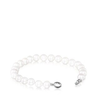 Silver Bracelet with Pearls 17,5cm. TOUS Hold | TOUS USA