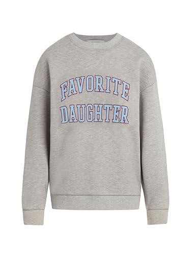 Favorite Daughter, The Collegiate Sweatshirt, Heather grey/Light blue, Medium | Amazon (US)
