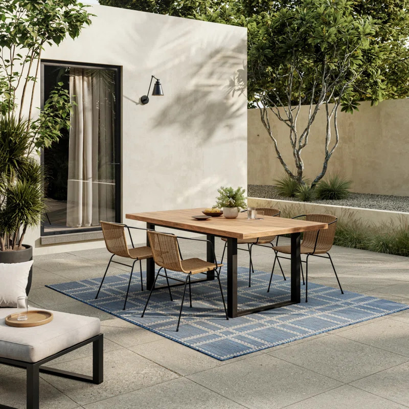 Manderella 4' x 6' Navy Modern Rug | Wayfair North America
