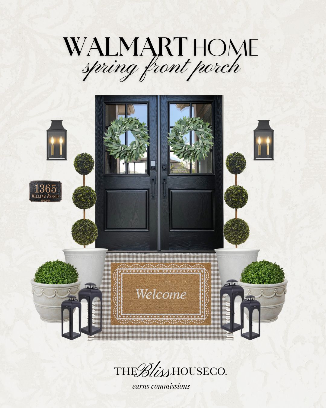 Spring front porch refresh featuring My Texas House rugs and planters at Walmart. 🌿 Easy curb appeal for spring hosting.

Spring front porch refresh, My Texas House, Walmart Home decor, layered doormat, layered outdoor rugs, spring entryway decor, boxwood topiary, black outdoor lanterns, double door wreaths, neutral porch styling, classic exterior decor, affordable curb appeal, traditional spring home, classic porch decor. 

 #LTKSeasonal #LTKHome