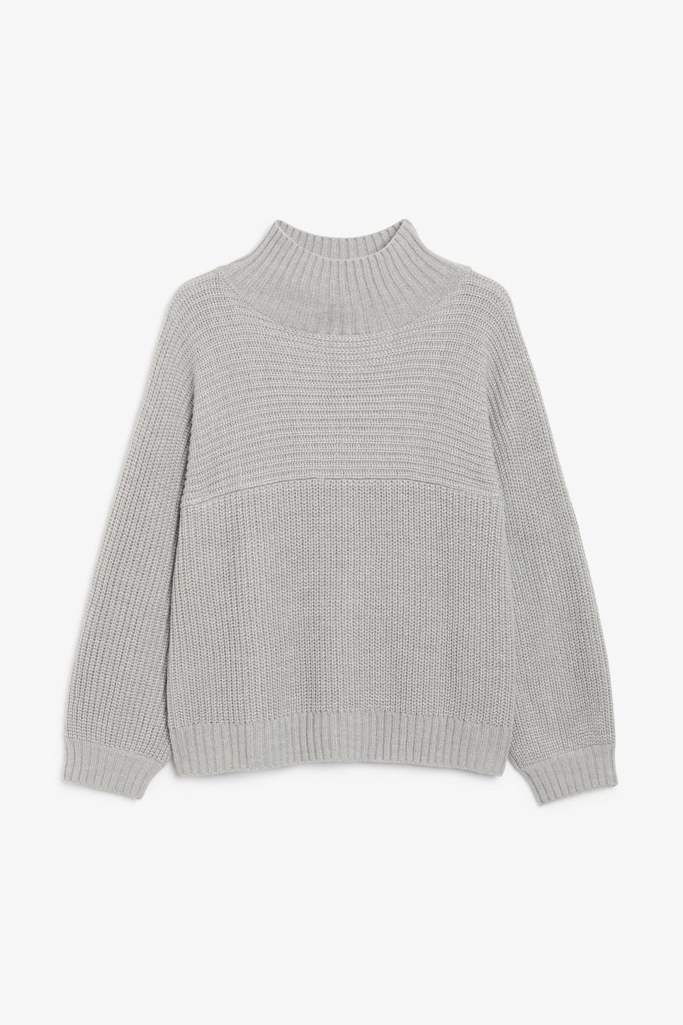 Vertical knit sweater - Grey | Monki