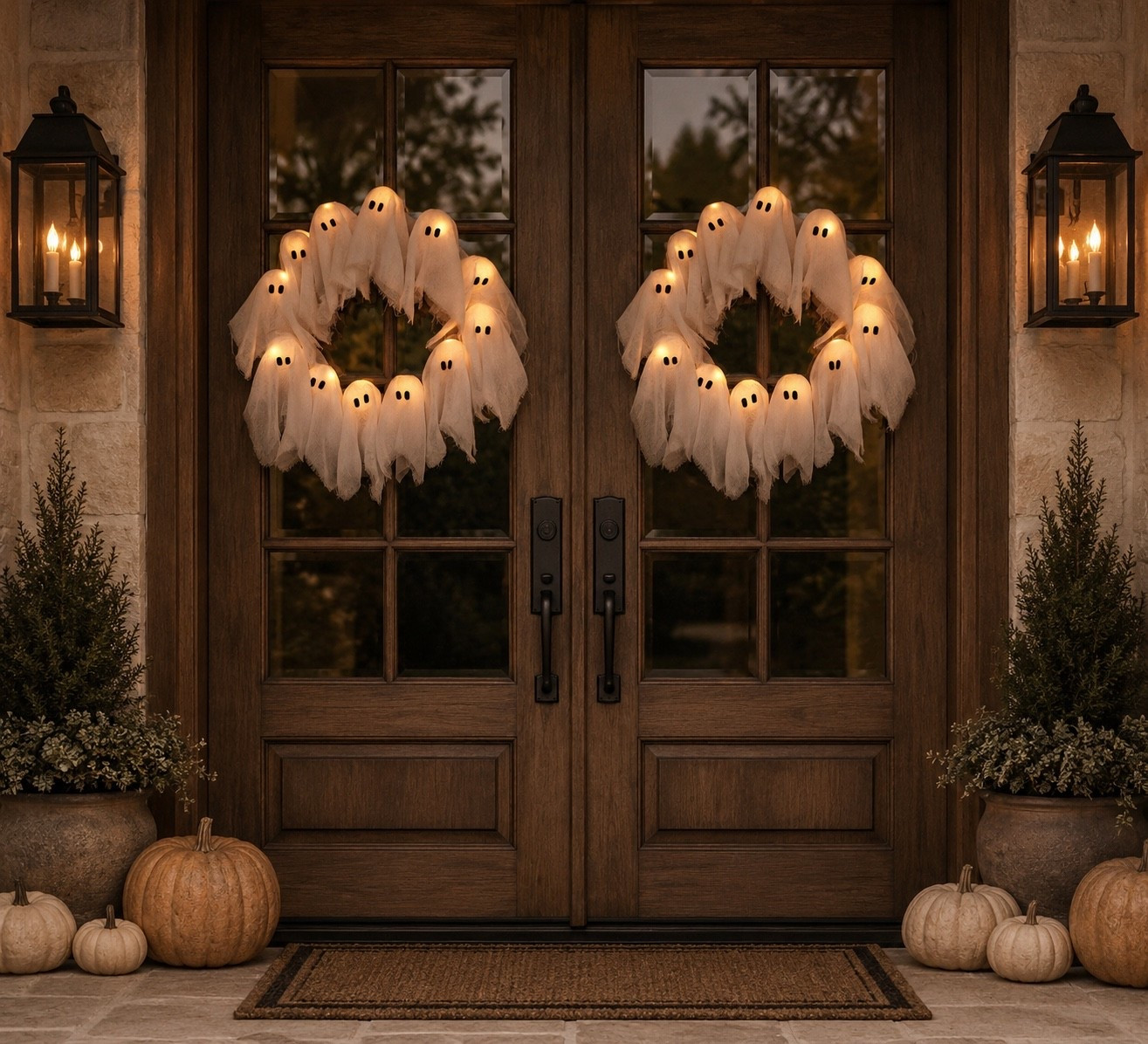 If you’re decorating for Halloween this year, these ghost wreaths from Pottery Barn are too cute to pass up. 👻✨ They add the perfect spooky touch to your front porch while still feeling cozy and classic. Would you hang these on your front door? 🎃

#LTKHome #LTKSeasonal