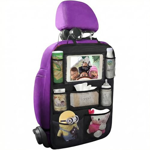 ONE PIX Backseat Car Organizer Mats Back Seat Organizers and Storage Bag with Touch Screen Tablet Holder for Kids Toddlers Car Seats, Travel Accessories, Road Trip Essentials Kids | Amazon (US)