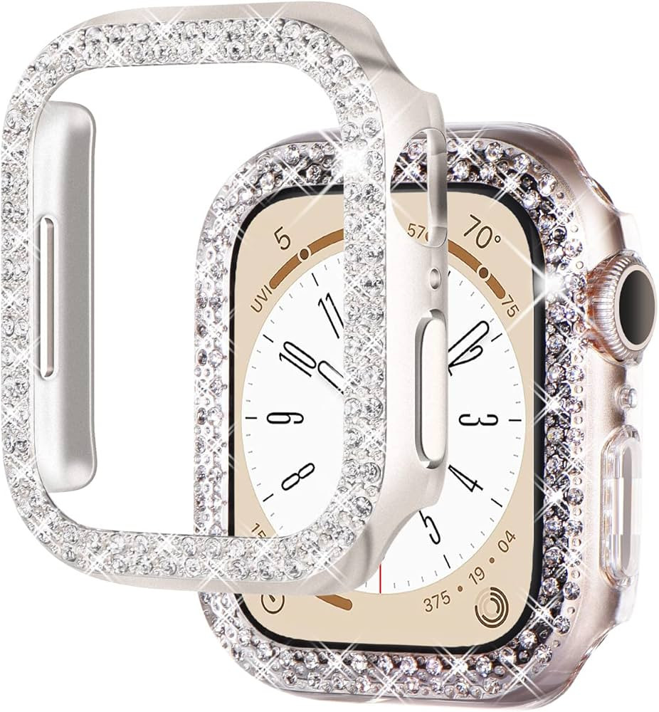 NewWays 2-Pack Bling Compatible for Apple Watch Cases 40mm SE 2022 Series 6 5 4, Protective Bumpe... | Amazon (US)