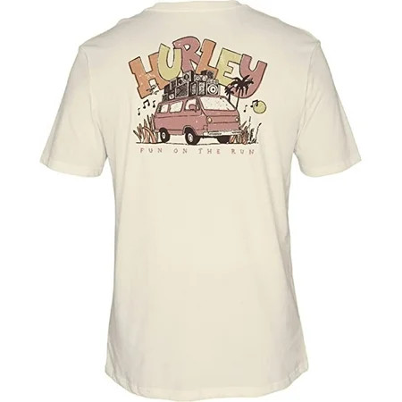 HURLEY MEN S TEE SHIRT - VAN JAM SZ MEDIUM - IVORY VAN BACK | Walmart (US)