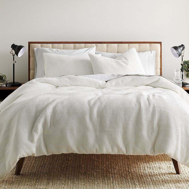 Sonoma Goods For Life® Andorra Waffle Comforter Set with Shams, White | Kohl's
