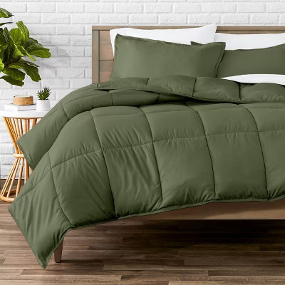 3 Piece All-Season Easy Care Comforter Set by Bare Home - Full, Cypress Green | Target