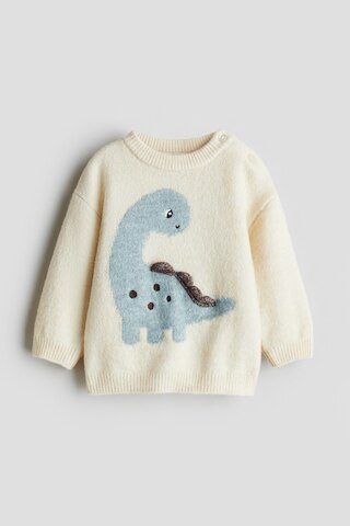 H & M - Motif-Detail Sweater - Beige | H&M (US + CA)