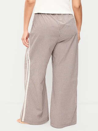 Poplin Wide-Leg Pajama Pants | Old Navy (US)