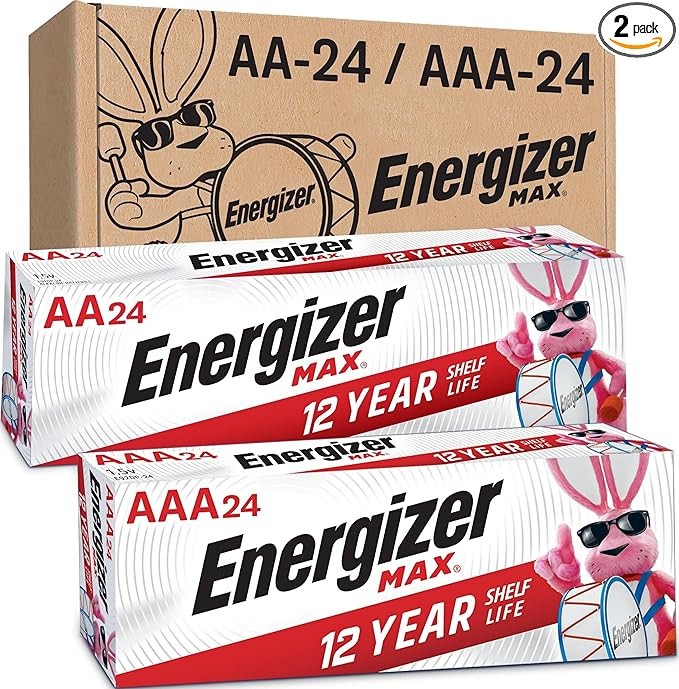 Energizer AA and AAA Batteries, 48 Count, Combo Pack Contains 24 Max Double A and 24 Max Triple A... | Amazon (US)