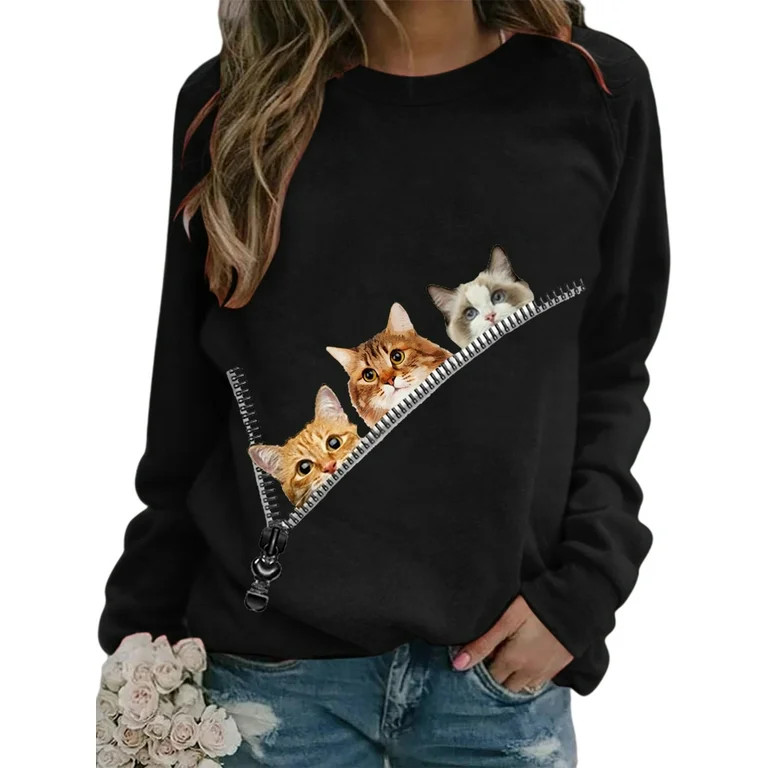 Paille Pullover T Shirts Blouse Tops Long Sleeve for Women Winter Plus Size Fall Clothes Casual L... | Walmart (US)