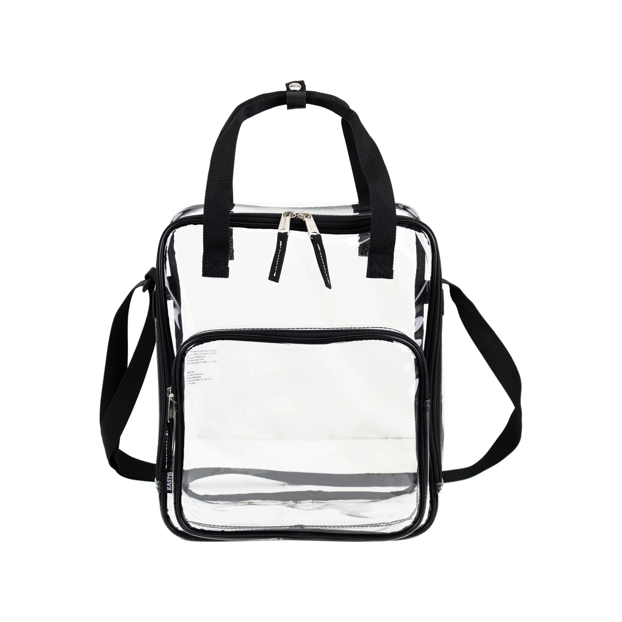 Eastsport Unisex Clear Double Handle Stadium Approved Tote, Black Trim - Walmart.com | Walmart (US)