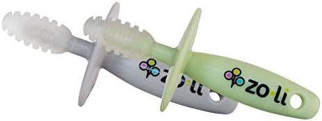 ZoLi Chubby Gummy teether | 2 Pack Baby Teething Relief - Green/Grey, BPA Free Teething Stick - B... | Amazon (US)