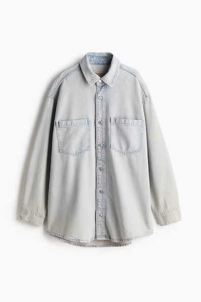 H & M - Feather Soft Denim Shirt - Blue | H&M (US + CA)