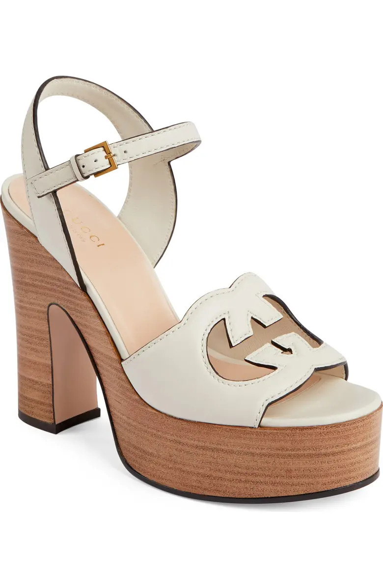 Interlocking G Cutout Platform Sandal (Women) | Nordstrom