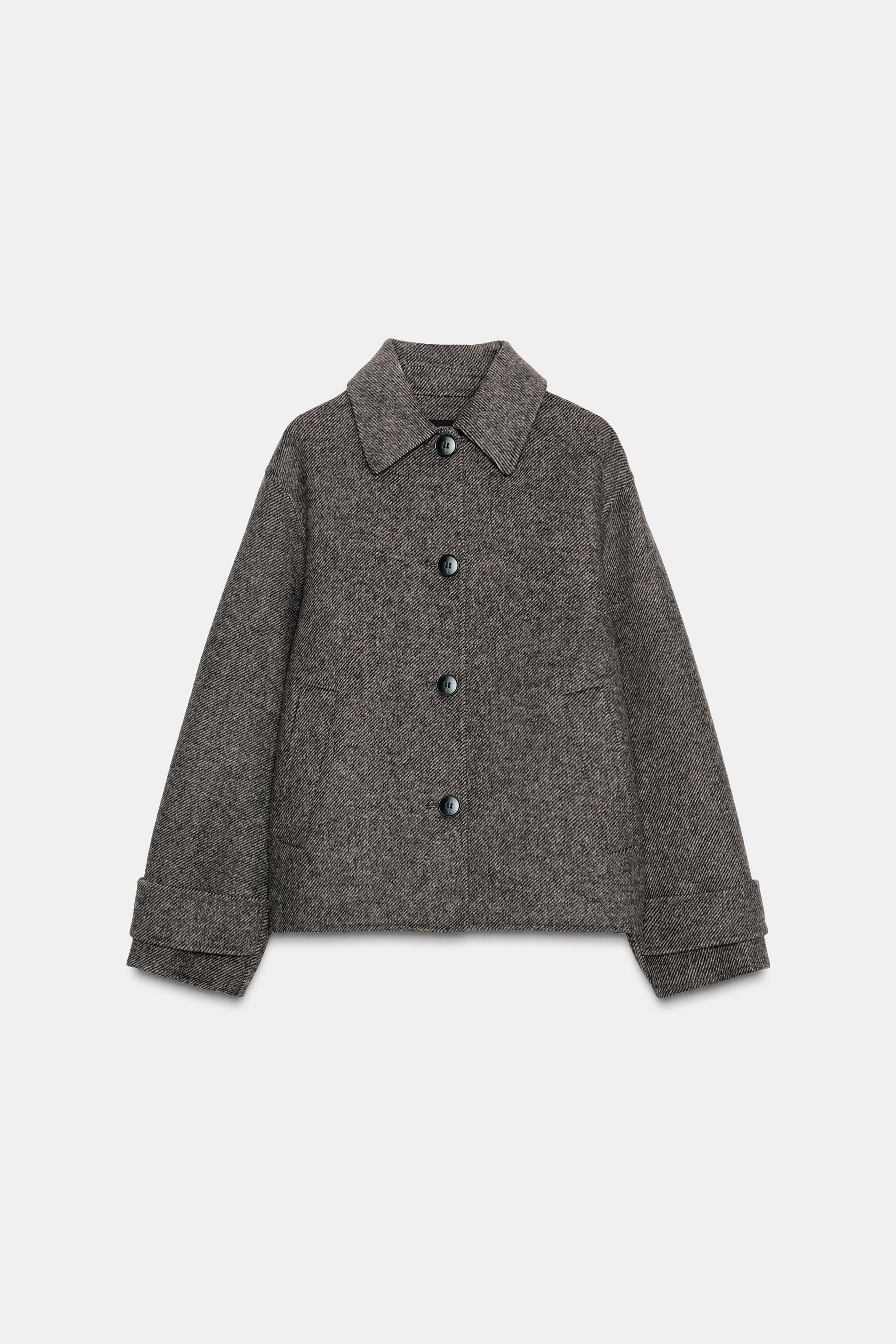HERRINGBONE SHORT COAT | Zara UK