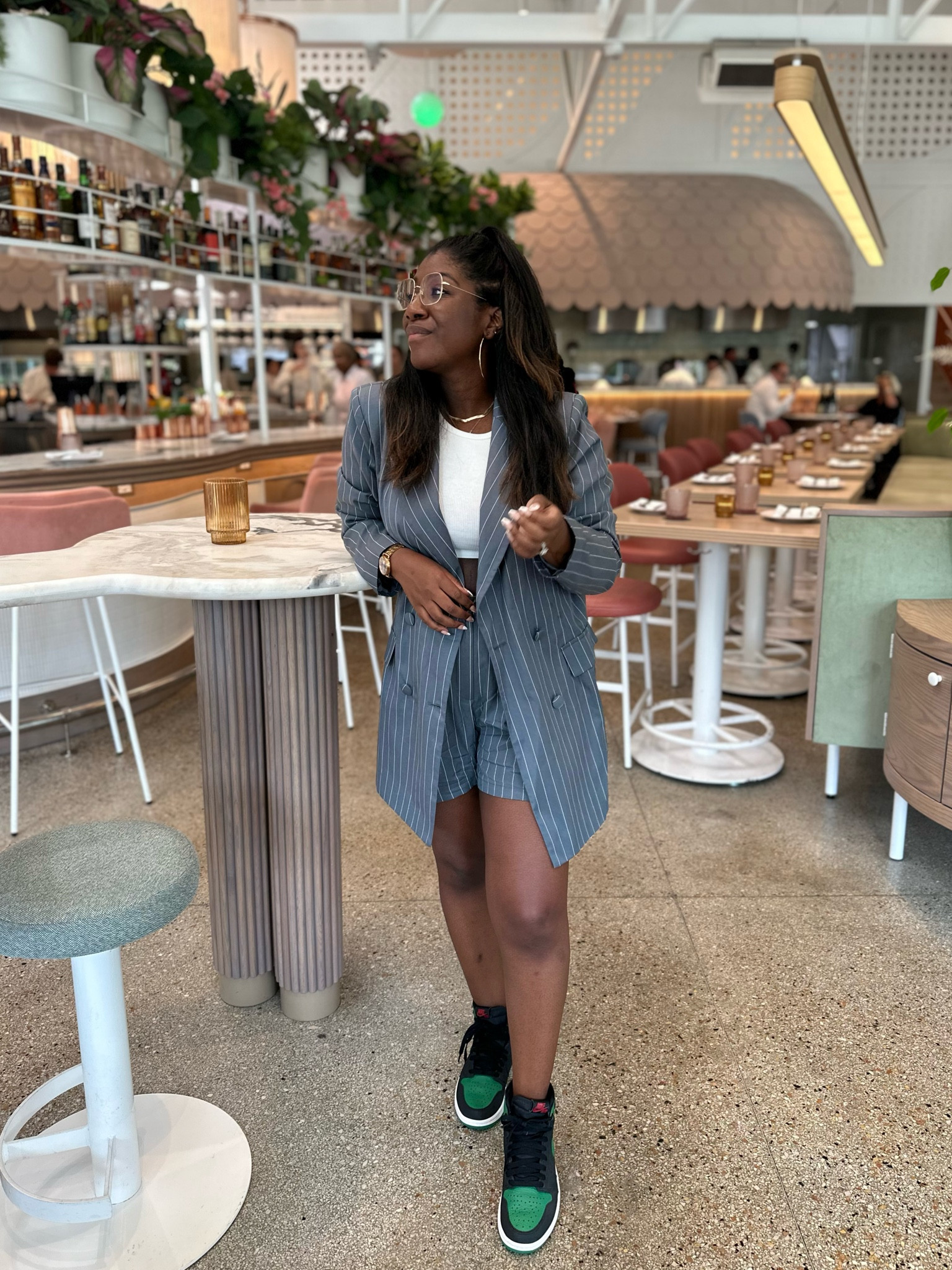 Top and Bottom: Medium
Blazer is already oversized 
Comfortable 

#LTKcurves #LTKunder50 #LTKSeasonal