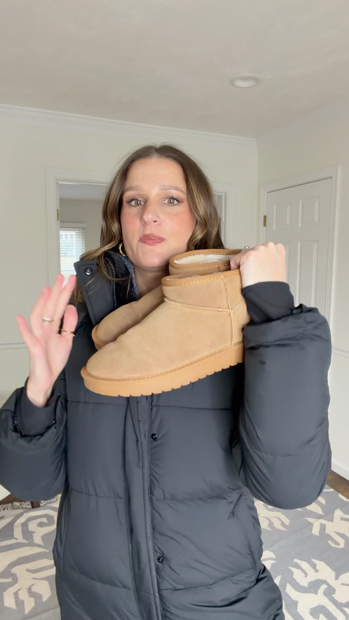 I’m obsessed right these UGG look for less boots. They’re so comfy and have worn really well the past year. They’re often on sale for $49 so make sure to grab them in sale. I wear my normal size 10.

#LTKFindsUnder50 #LTKSaleAlert #LTKSeasonal