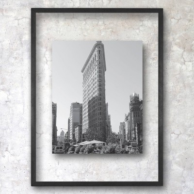 15.5"x11.5" Float Thin Metal Gallery Wall Frame Black - Threshold™: Modern Aluminum Wall Decor, Glass Glazing | Target