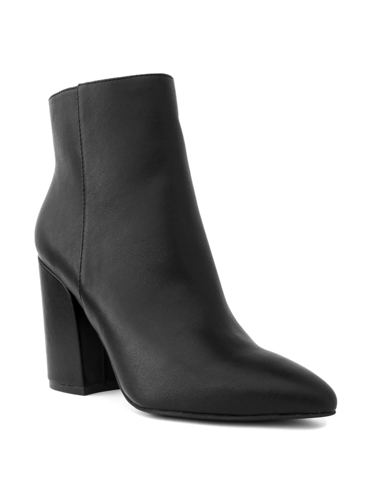 SUGAR Womens Black Cushioned Evvie Almond Toe Block Heel Zip-Up Booties 8.5 M | Walmart (US)