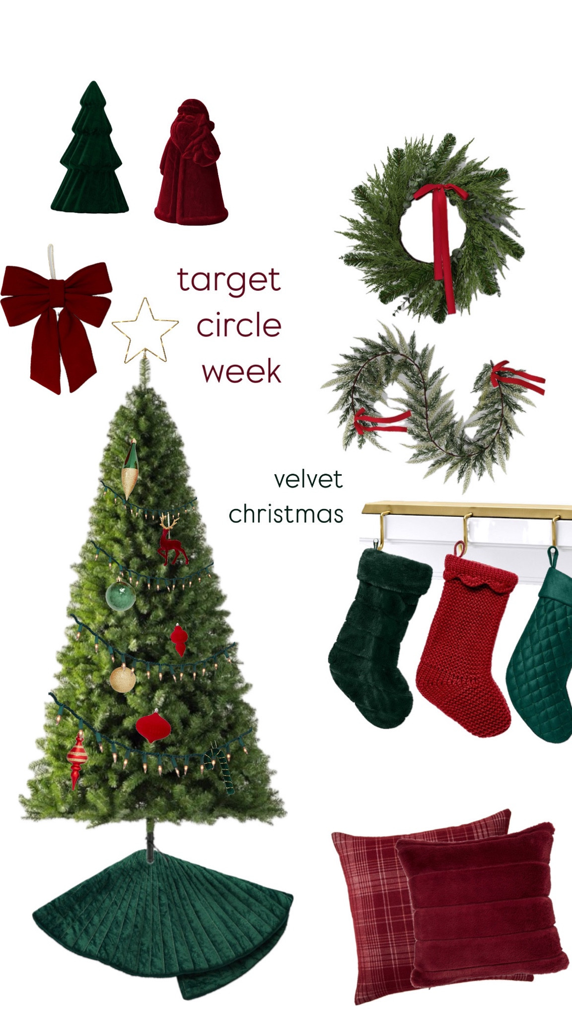 TARGET CIRCLE WEEK-
tis the season! check out my favorite velvet christmas finds that are all under $35 except except for the 7.5 ft tree that is only $60!#LTKxTarget

#LTKSeasonal #LTKHoliday