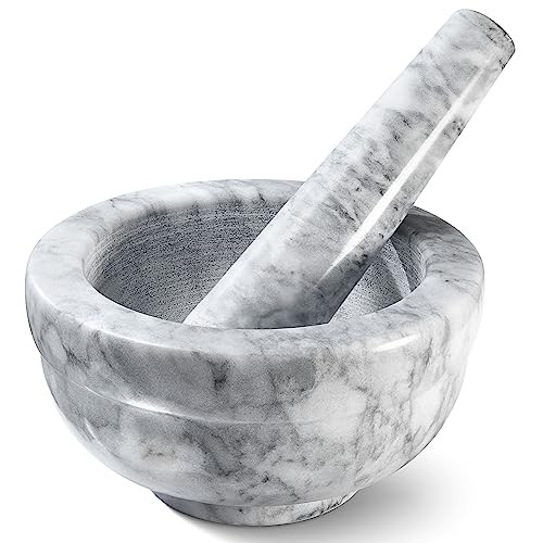 Sagler Mortar and Pestle Set - Small Grinding Bowl Container for Guacamole, Spices, Salsa, Pesto,... | Amazon (US)