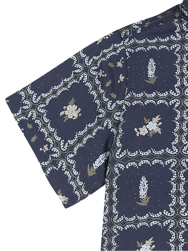 Modern Moments by Gerber Baby and Toddler Boy Button Front Shirt and Short Set, 2-Piece, Sizes 0/... | Walmart (US)