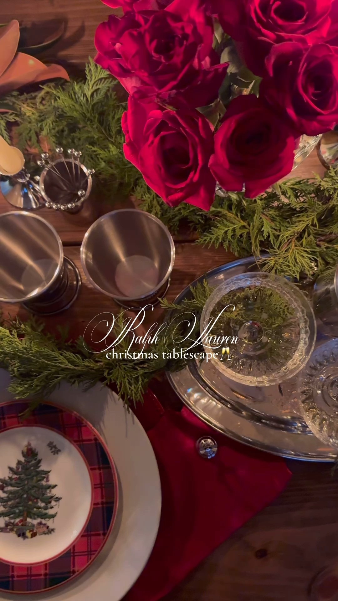 Ralph Lauren Christmas dinner table set up! Everything I used is mainly Amazon, all on a budget! 

#LTKHome #LTKSeasonal #LTKHoliday