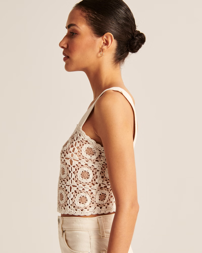 Women's Hand-Crochet Mosaic Tank | Women's | Abercrombie.com | Abercrombie & Fitch (US)